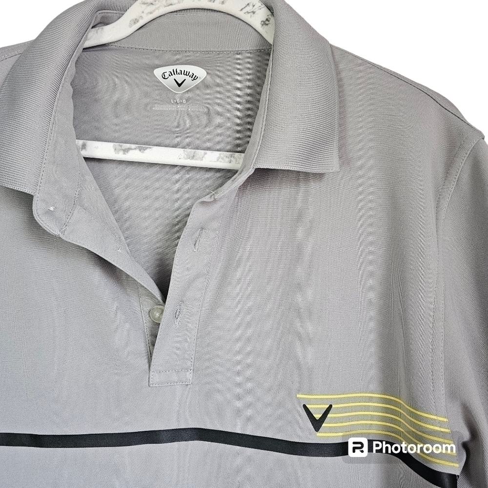 Callaway Men's Gray Performance Polo Shirt large